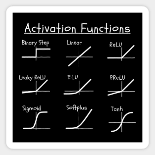 ACTIVATION FUNCTIONS | AI, ReLU, Neural Nets, Deep Learning Sticker